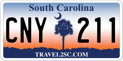 SC license plate CNY211