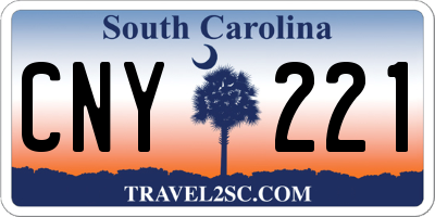 SC license plate CNY221