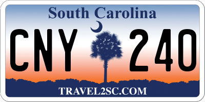 SC license plate CNY240