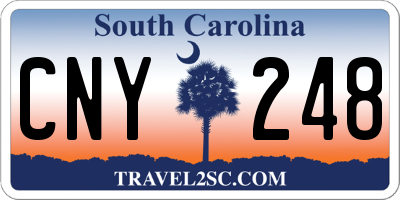 SC license plate CNY248