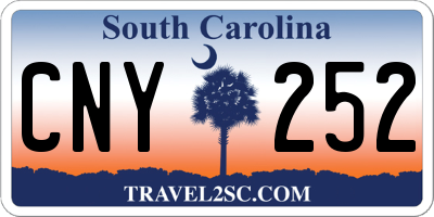 SC license plate CNY252