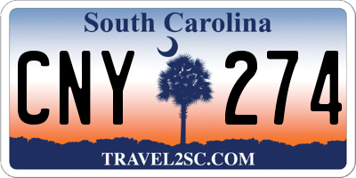 SC license plate CNY274