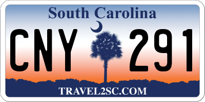 SC license plate CNY291