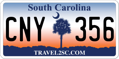 SC license plate CNY356