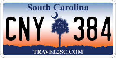 SC license plate CNY384