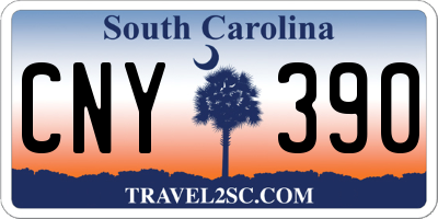 SC license plate CNY390