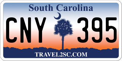 SC license plate CNY395