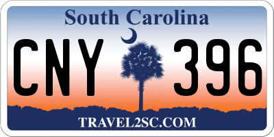 SC license plate CNY396
