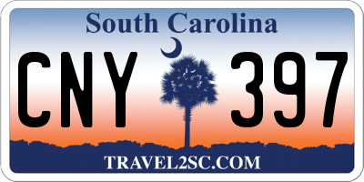 SC license plate CNY397