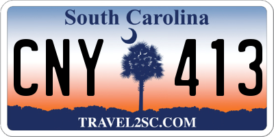 SC license plate CNY413