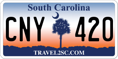 SC license plate CNY420