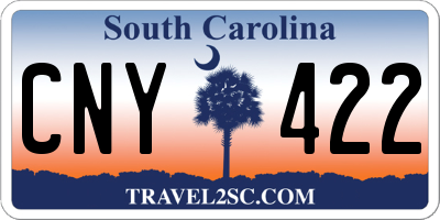 SC license plate CNY422