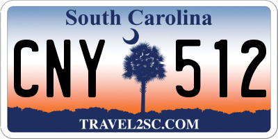 SC license plate CNY512