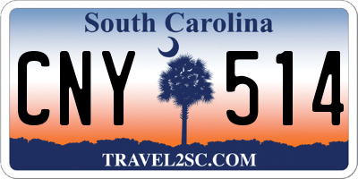 SC license plate CNY514