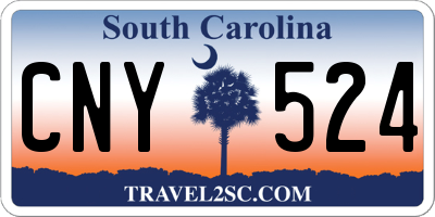 SC license plate CNY524
