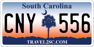 SC license plate CNY556