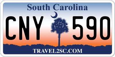 SC license plate CNY590
