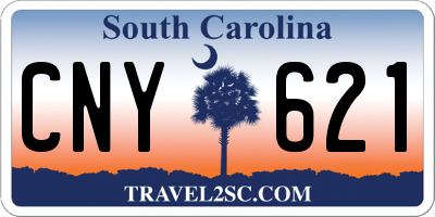 SC license plate CNY621