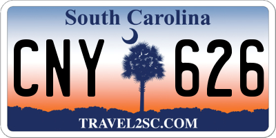SC license plate CNY626