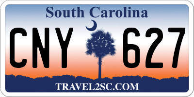 SC license plate CNY627