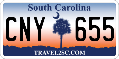 SC license plate CNY655