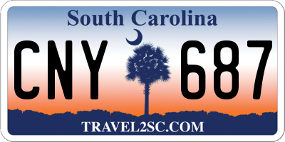 SC license plate CNY687