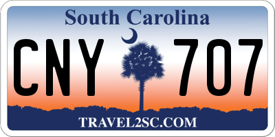 SC license plate CNY707