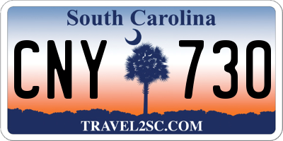 SC license plate CNY730