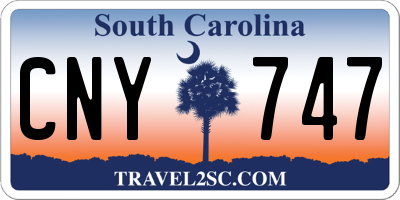 SC license plate CNY747