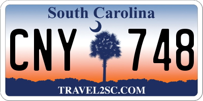SC license plate CNY748