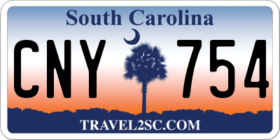 SC license plate CNY754