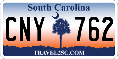 SC license plate CNY762