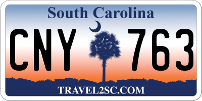 SC license plate CNY763