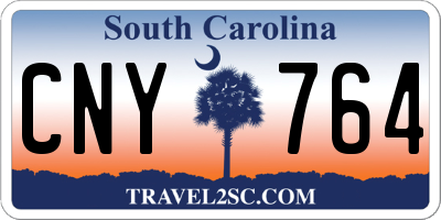 SC license plate CNY764