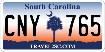 SC license plate CNY765