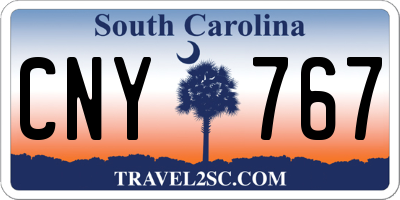 SC license plate CNY767