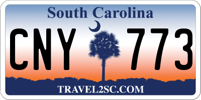 SC license plate CNY773