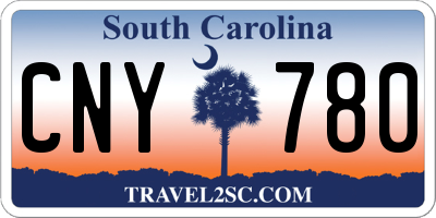 SC license plate CNY780
