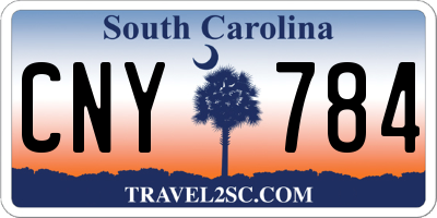 SC license plate CNY784
