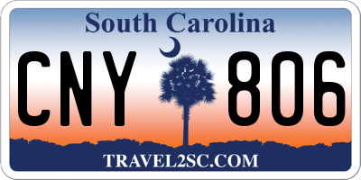 SC license plate CNY806