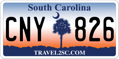 SC license plate CNY826