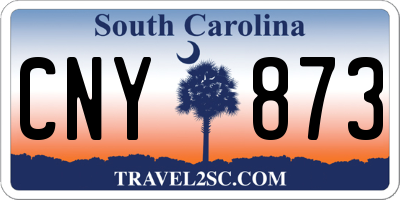SC license plate CNY873