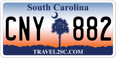 SC license plate CNY882