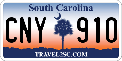 SC license plate CNY910