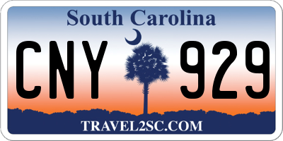 SC license plate CNY929