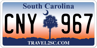 SC license plate CNY967