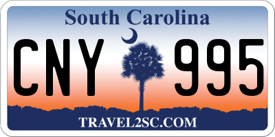 SC license plate CNY995
