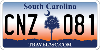 SC license plate CNZ081