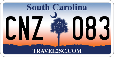 SC license plate CNZ083