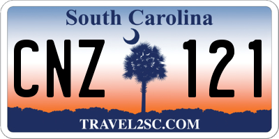 SC license plate CNZ121